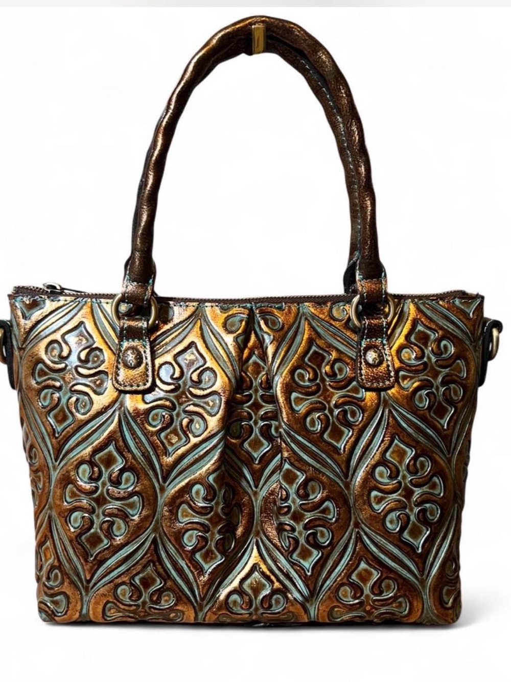 Patricia Nash Venetian Turquoise Zora Satchel